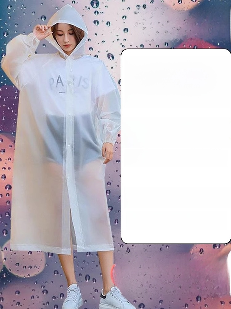 Long Body Hiking Outwear Portable Disposable Raincoat