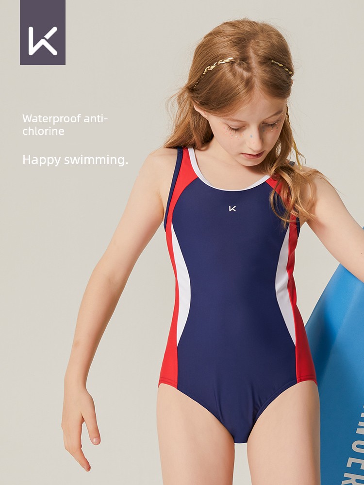 Keep Kids Swimsuit Girl Children Teens Babies Girl 2025 New Arrival Quick-Drying One-Piece Professional Triangle Swimwear