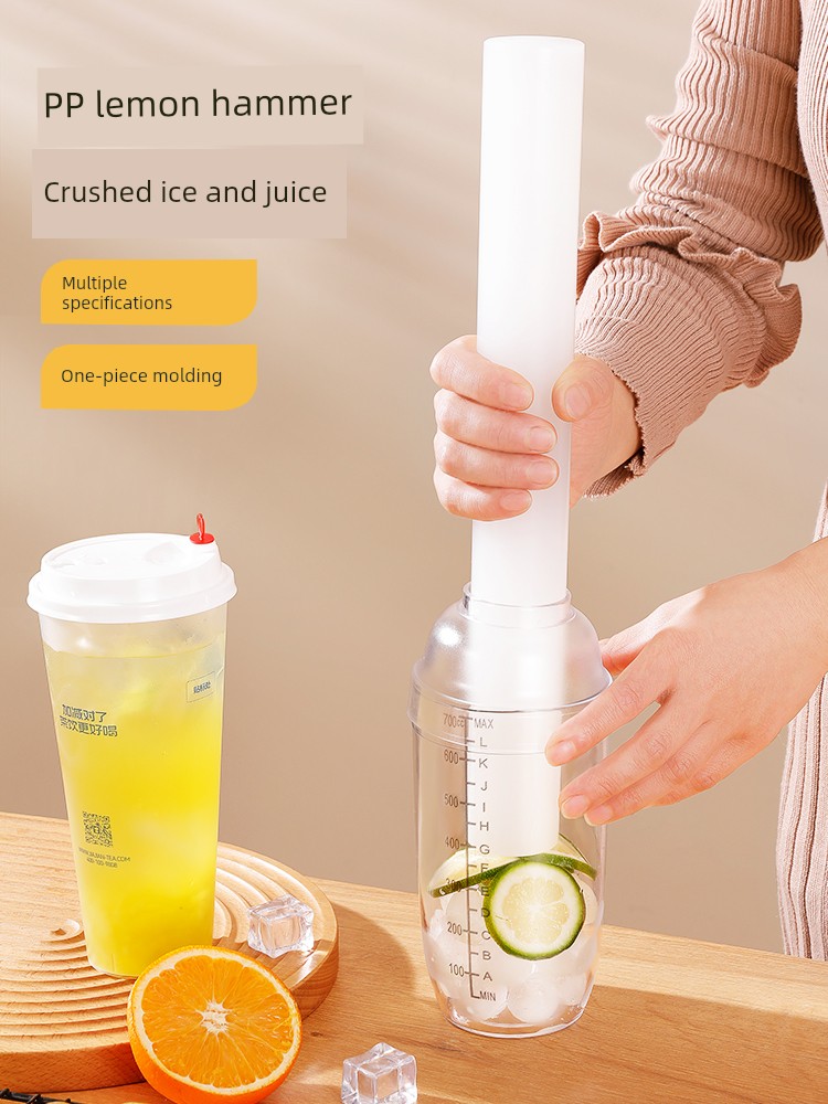 Pp Lemon Hammer Tamping Stick Ice Crushing Stick Milk Tea Shop Juicing Ice Hammer Hand Beating Beating Lemon Tea Tool Shaker Suit