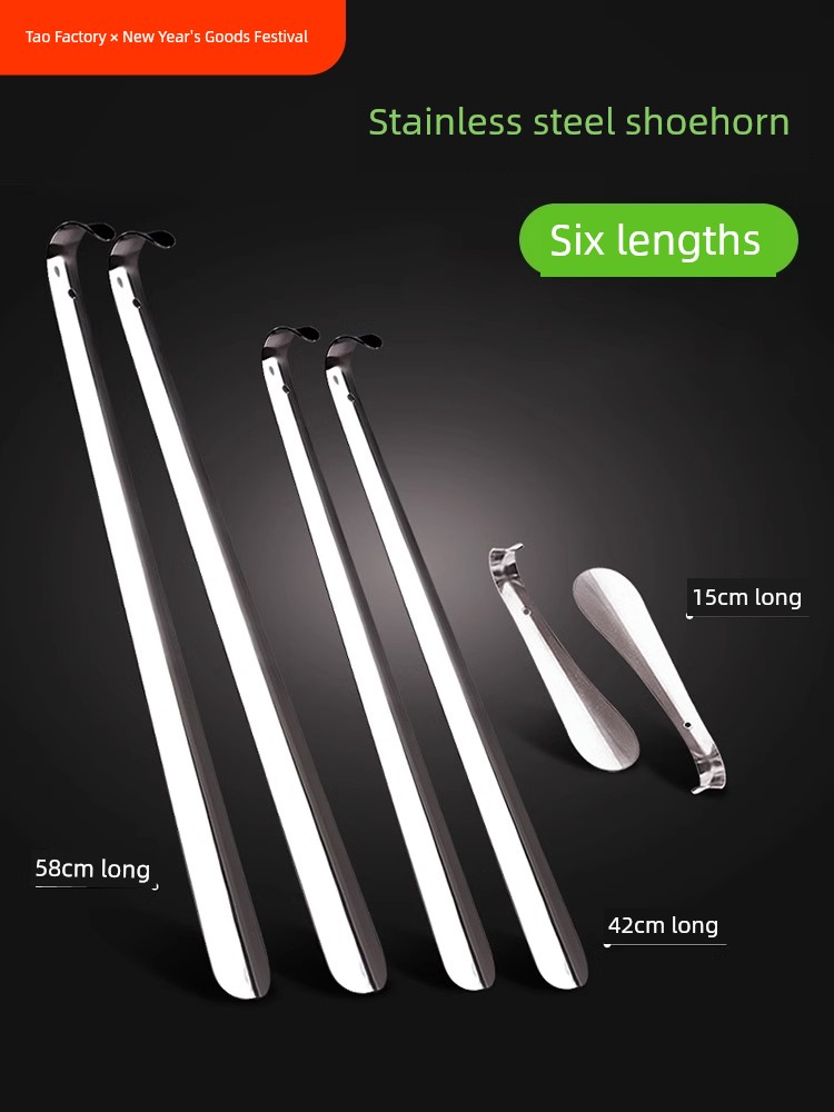 Long Handle For Home Metal Fabulous Shoe Wearing Tool Small Stainless Steel