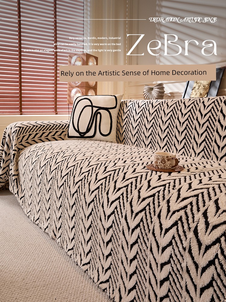 Shu Cotton Velvet Sofa Cushion 2025 New Arrival Autumn and Winter Thick Warm Anti-Scratching Three Seats One Art-Sofa Cover Towel