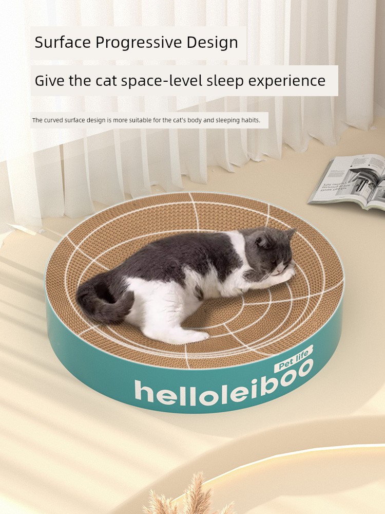 Cat Scratch Board Cat Nest Integrated round Extra Large Abrasion Resistant Scratch-Resistant Non-Chip Cat's Paw Basin Scratch-Resistant Corrugated Paper Toy