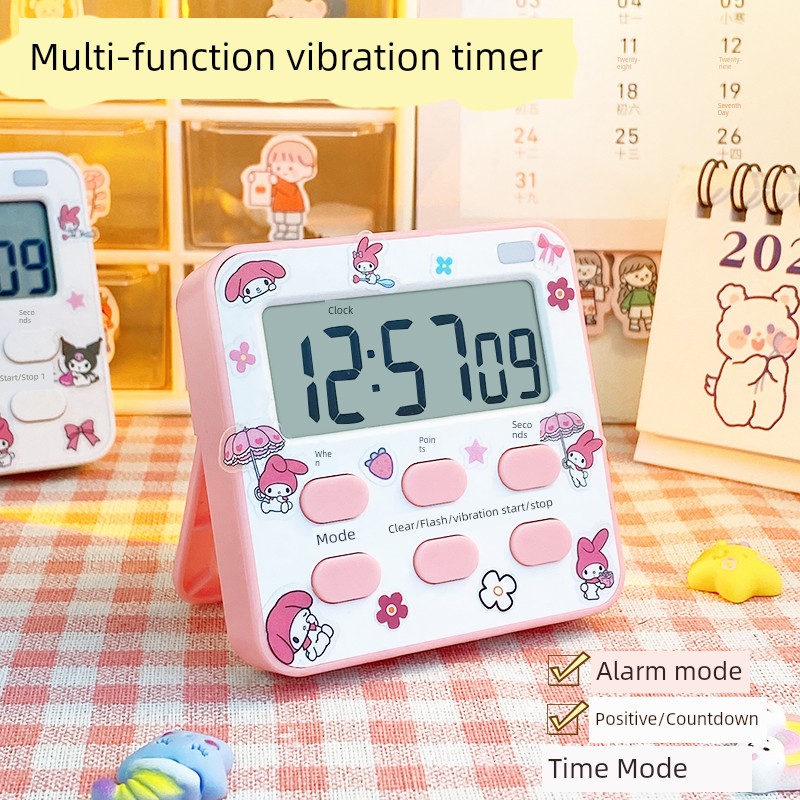 Timer Kitchen Stopwatch Alarm Clock Timer Kids Time Management Dual-Use Learning Student Special Mute Reminder Inverted