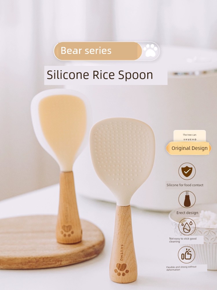 Tree Silicone Non-Stick Shovel Food Grade For Home Meal Spoon
