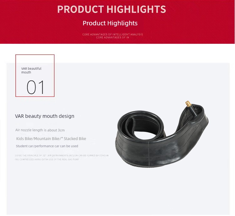 Premium Bike Inner Tube - Fits 12-26 Inches