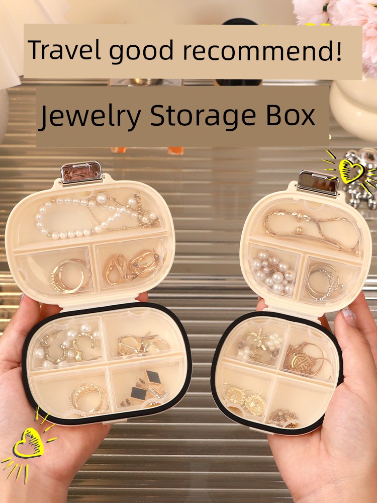 Portable Earrings Necklace High-End Exquisite Mini Jewelry Box