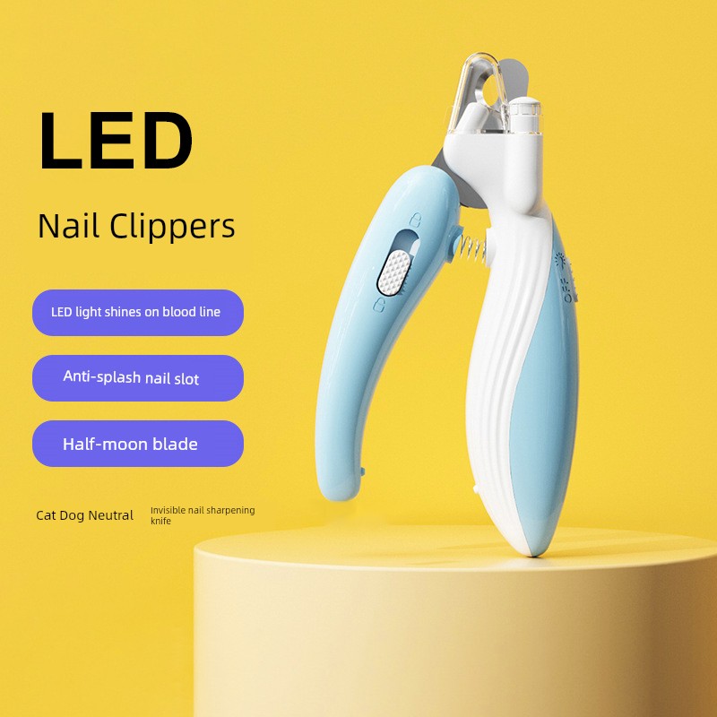 Pet Nail Clipper Dog Cat Nail Clippers Led Blood Wire Cutter Nail Dedicated Fantastic Net Nail Polish Cat's Paw Scissors