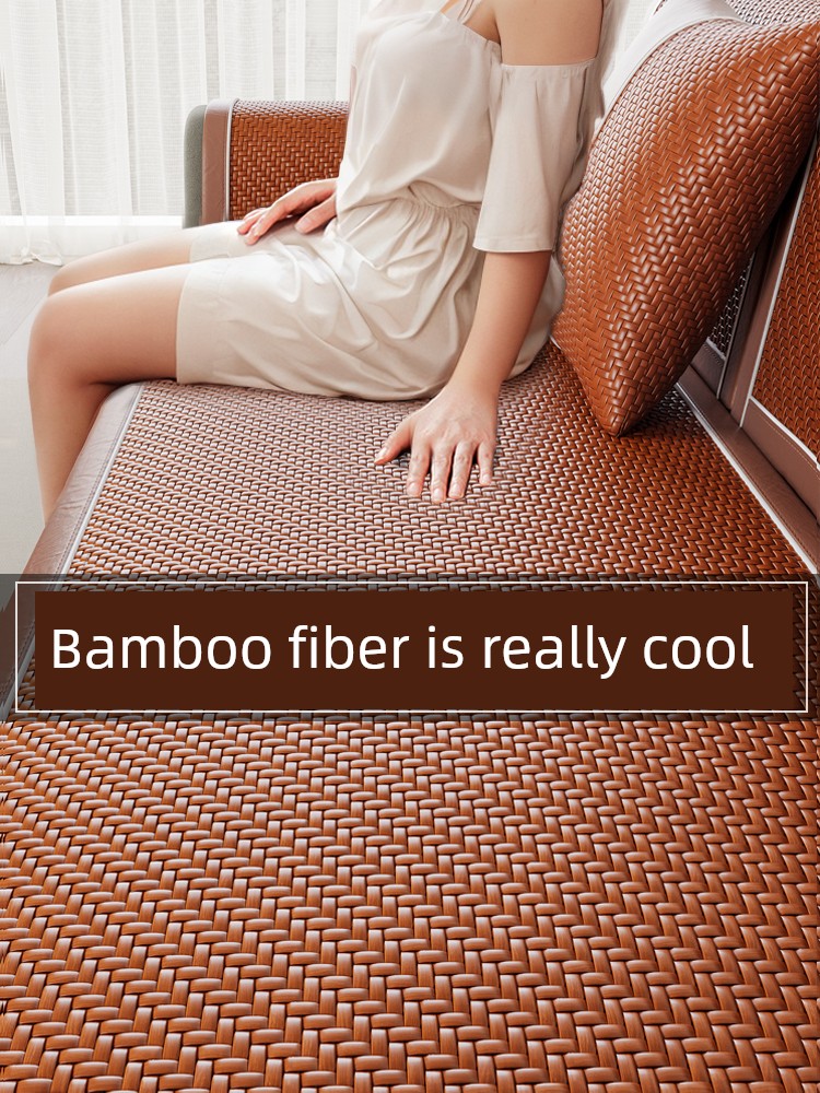 Sofa Summer Ice Pad Cool Pad Non Slip Cover Cloth Rattan Mat