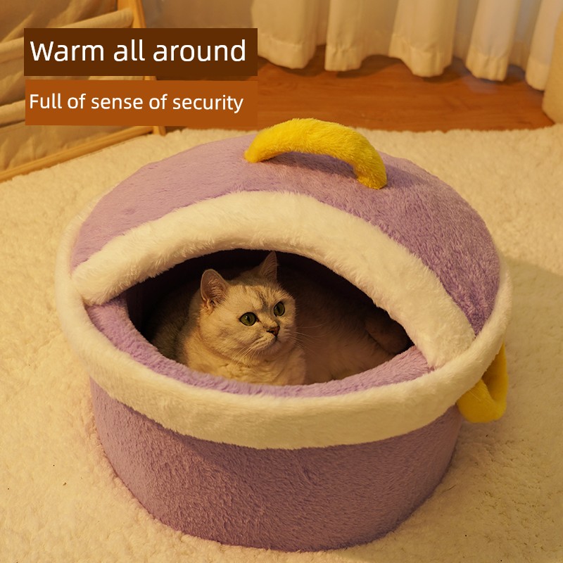 Cat Nest Winter Heattech Closed All Year Round Neutral Cat Safety Nest Pet Sofa Winter Kennel Shelter