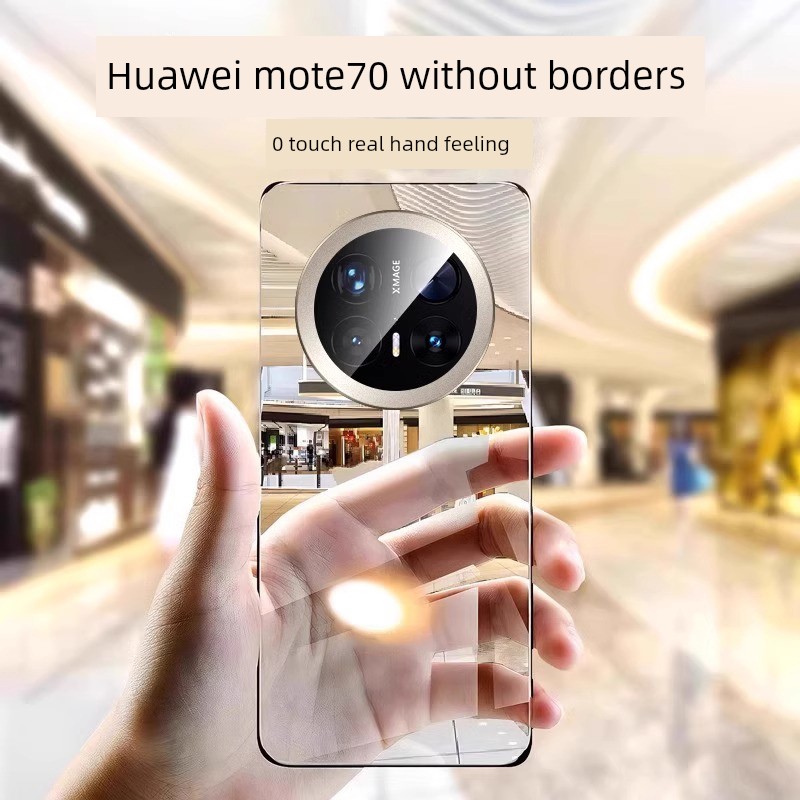 In Stock Transparent Frameless Shell Half Pack Ultra-Thin Phone Case Meta Lens Protective Cover for Huawei Mate70 New Arrival Nude Feel Mate70pro Mate M70 Male Classy Minimalist