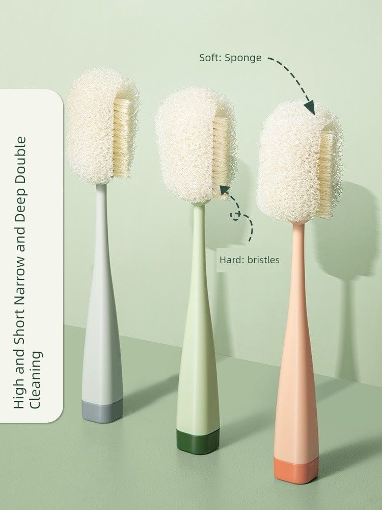 Jujiajia Cup Brush Home Ladle Double-Sided Brush Cleaning Brush Sponge Replacement Head Cup Washing Bottle Dedicated Fantastic Net