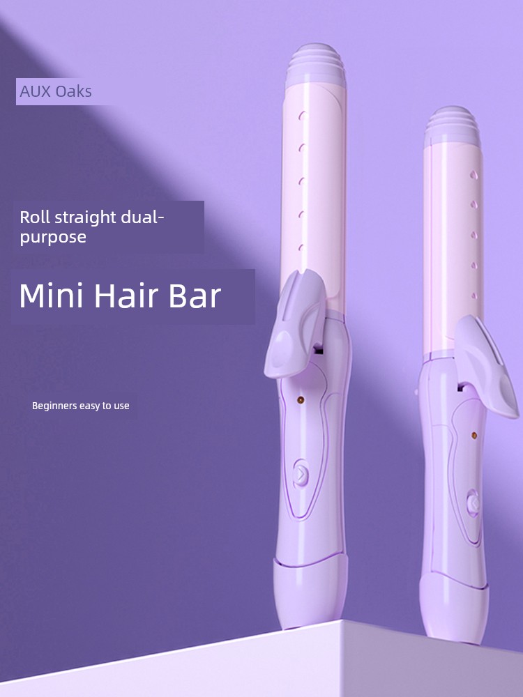 Ox Hair Curler for Curling Or Straightening Long-Lasting Hair-Styling Does Not Hurt Hair Splint Mini Electric Hair Straightener Handy Gadget Dormitory Female