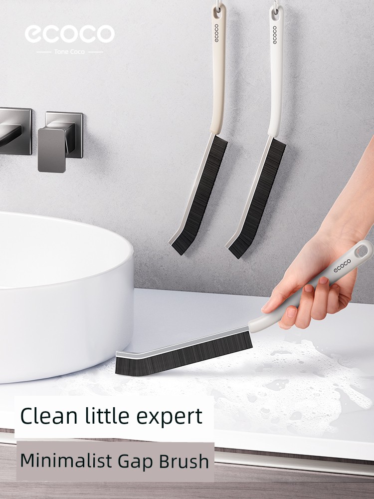 Ecoco Multi-Functional Long Handle Gap Brushes No Dead Angle Bathroom Toilet Brush Tile Gap Bristle Cleaning Brush