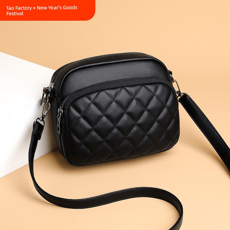 Baigou Bag Classic Style Small Square Bag Shoulder Crossbody New Classy Soft Leather Lightweight Mini Handmade Stylish Texture