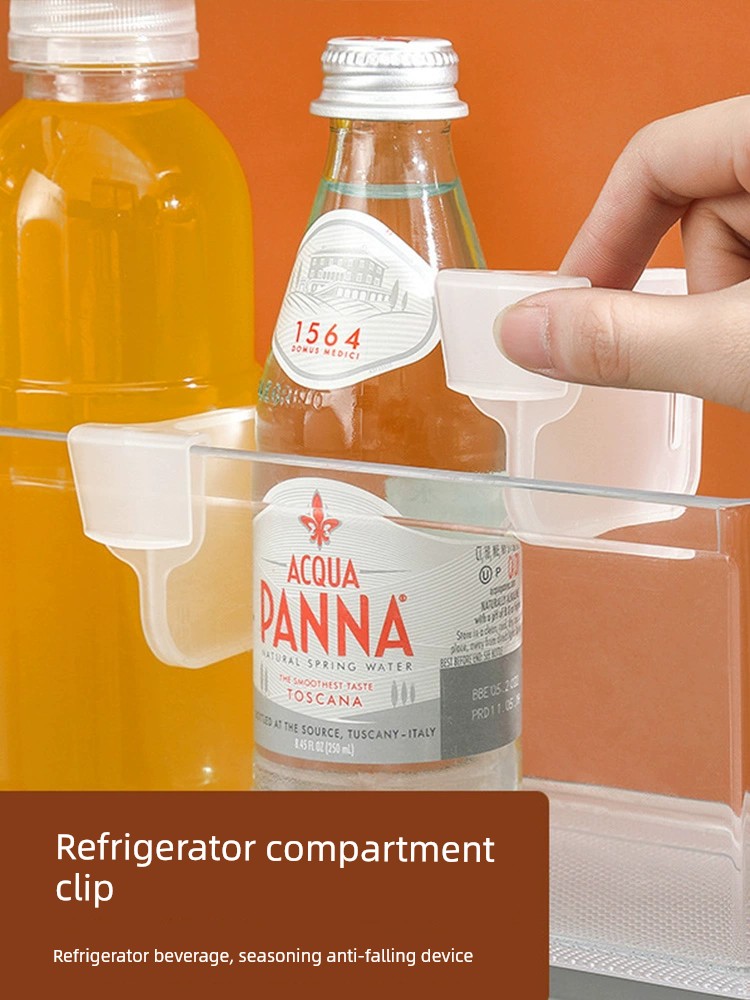 Upright Refrigerator Compartment Clip Gingham Layer Shelf Side Rack Can Bottle Partition Plate Storage Partition Splitter