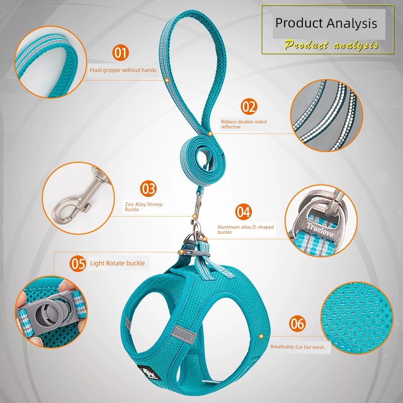 Truelove Cat Towing Rope Special Kitten Traction Walking Cat Leash Handy Gadget Anti Breaking Loose Chain Supplies