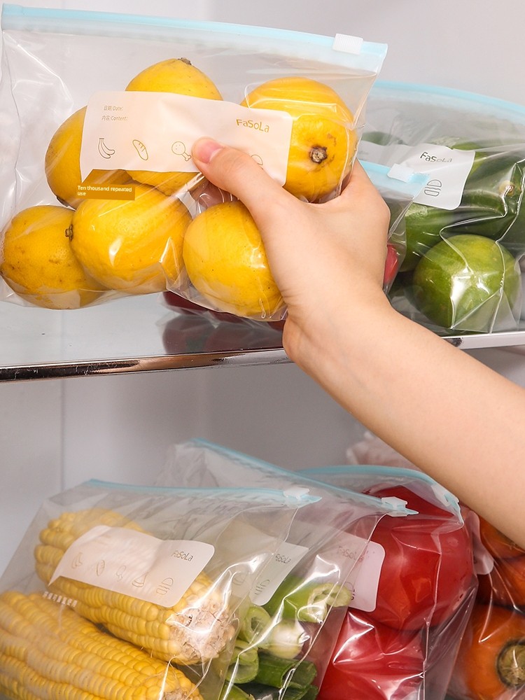 Fasola Envelope Bag Freshness Protection Package Refrigerator Buggy Bag Frozen Food Grade Self-Sealing Thickened For Home Food Packing Bags