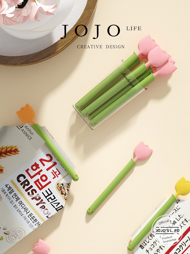 Jojo's L. Pd. Mr. Grocery. Magnetic Tulip Sealing Clip Food Plastic Bag Moisture-Proof | Platinum Chain