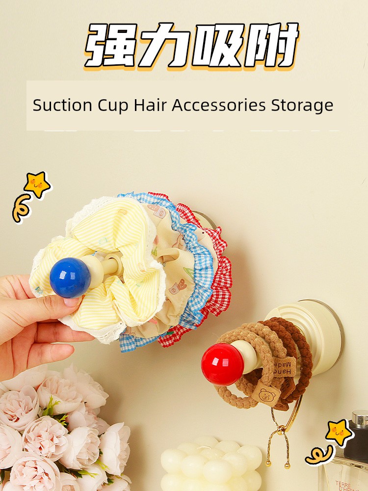 Hair Ring Storage Fantastic Large Intestine Hair Ring Hair Accessories Storage Rack Sucker Display Stand Hair Clip Jaw Clip Shark Clip Ornament Rack