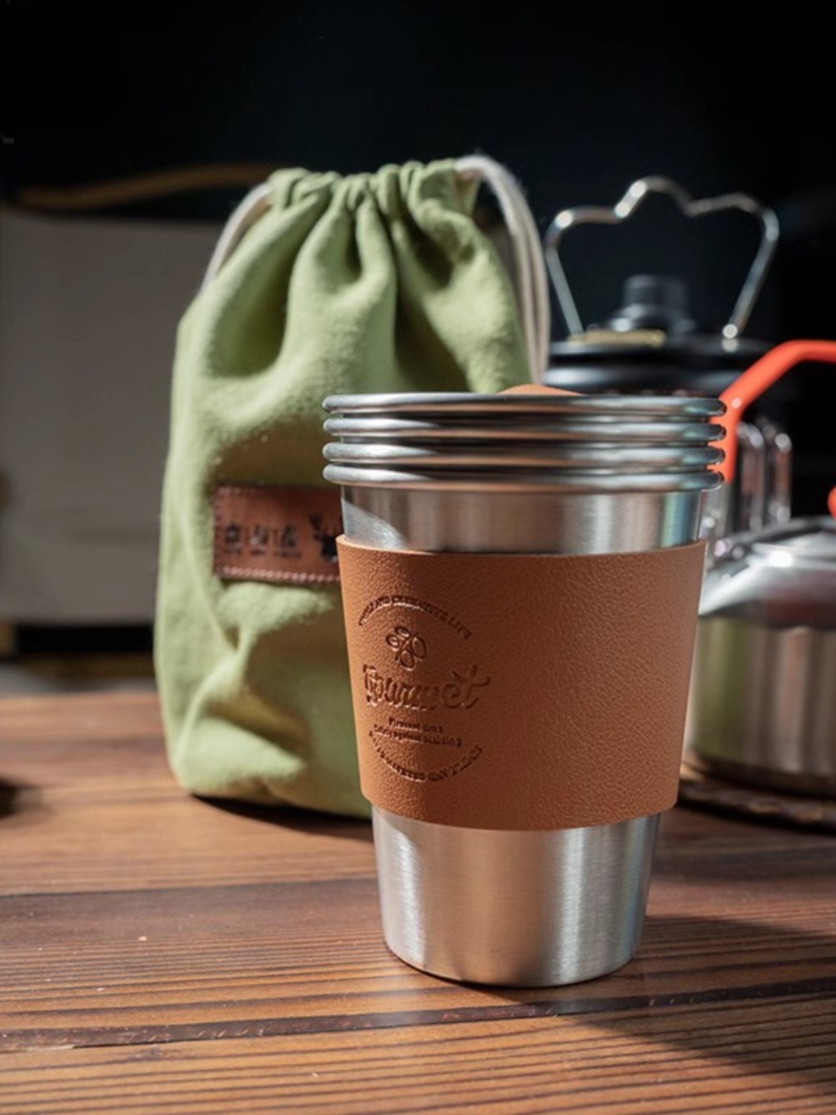 Food Grade Stainless Steel Folding Bottle Suit Camping