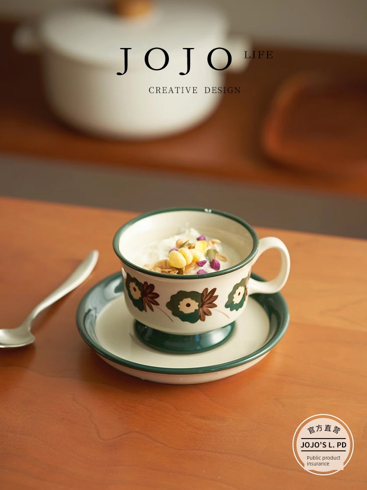 Jojo's L. PD · Back · Cup Set For Home Retro Pattern Ceramic Cup Hand Painted Coffee Set | Hugo
