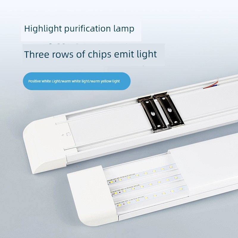 LED Strip Light Ceiling Light Super Bright Workshop Lighting Shop Store Strip Open-Mounted Fluorescent Lamp Long 54W