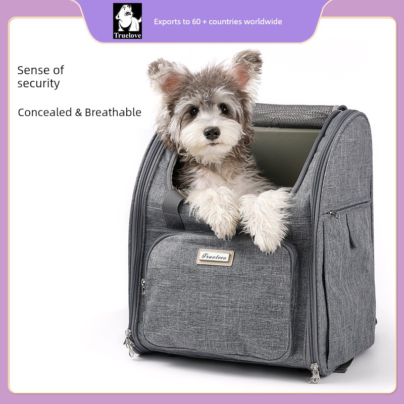 Truelove Pet Backpack Dog Small Size Dogs Teddy Outing Schoolbag Portable Backpack Breathable Bichon Supplies