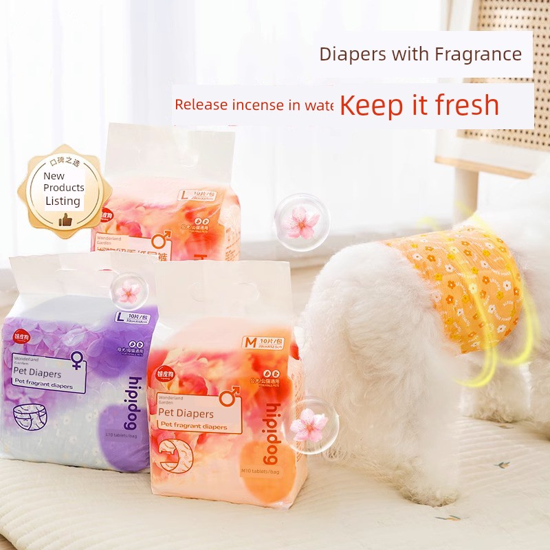 Hippie Dog Pet Physical Pant Fragrant Diapers Dog Baby Diapers Special Safety Pants Neutral Sanitary Napkin Breathable