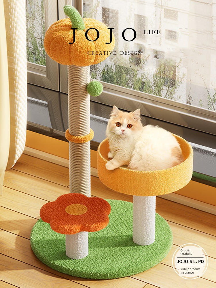 Jojo's L. Pd. Mr. Grocery. Climber for Pet Cat Pumpkin Cat Nest Jumping Platform Scratching Pole | Plank Bed