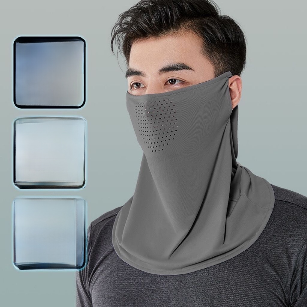 Driving Ear Hanging Ice Silk Neck Protection Integrated Sun-Proof