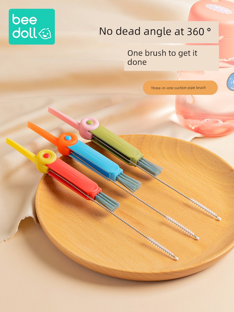 Straw Brush Milk Bottle Straw Cleaning Brush Baby Water Glass Cleaning Brush Fine Cleaning Brush Cup with Straw Brush Suit Long