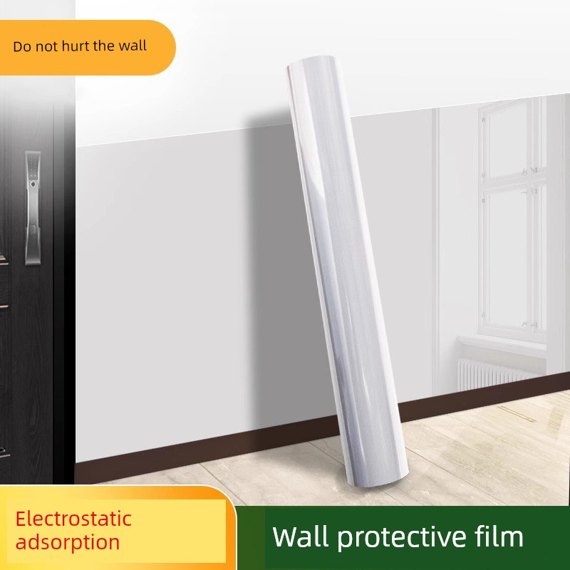 Latex Paint Wall Transparent Protective Film Static Electricity Does Not Hurt White Wall Stickers Anti-Kick Dirty Moisture-Proof Stickers Wall Waterproof Film