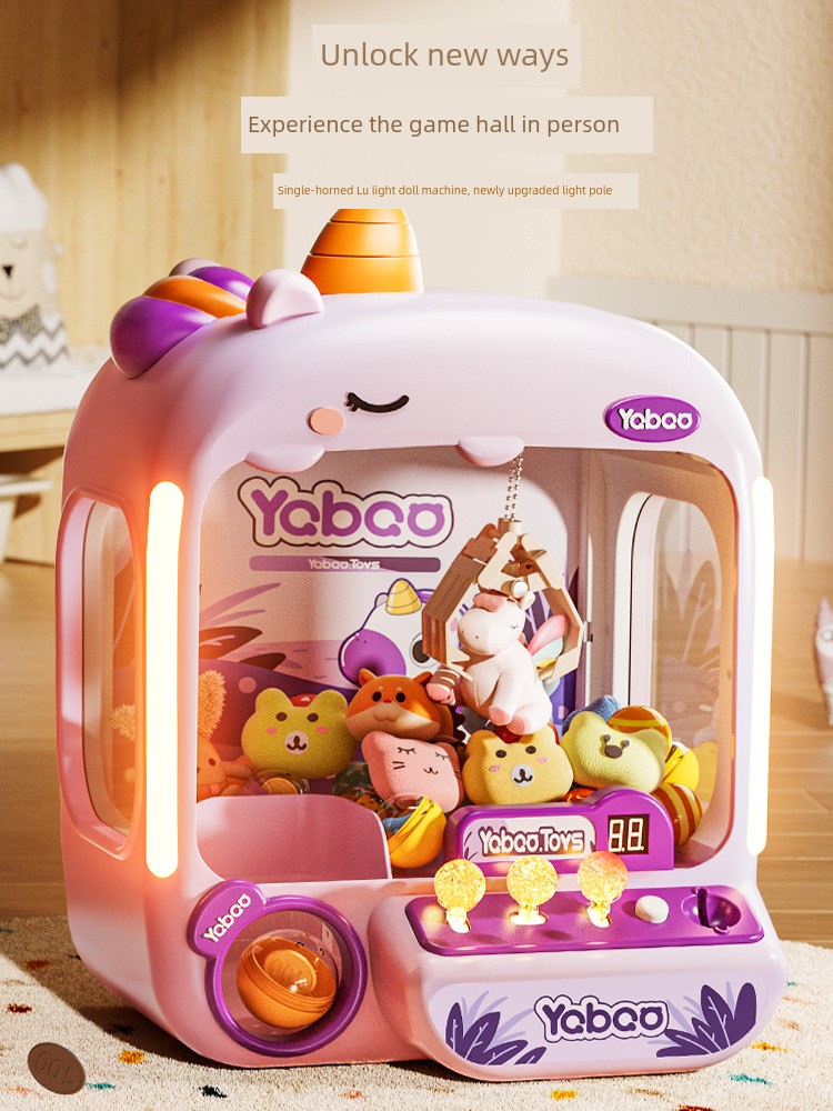 2025 New Arrival Prize Claw Child Clip Doll Gashapon Machine Small For Home Boys and Girls Birthday Gift Toy