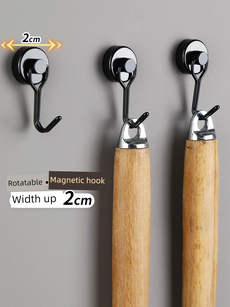 Jujiajia Magnetic Hook Refrigerator Side Suction Smart Phone Holder Rotatable Door Rear Wall Hanging Magnetic Seamless Magnetic Sticky Hook