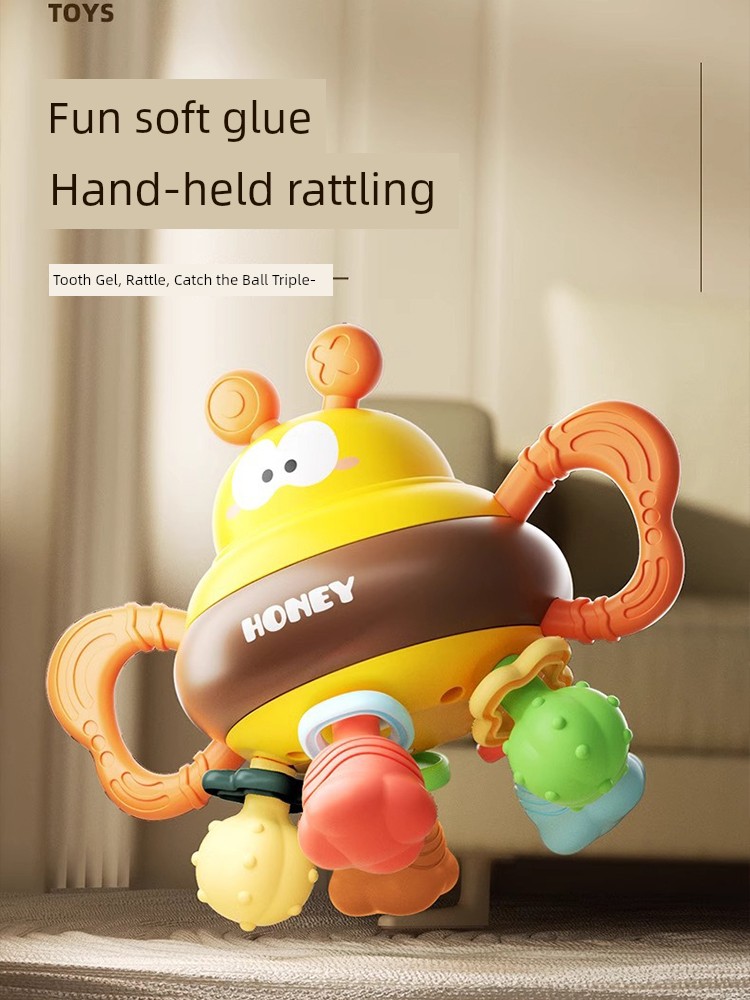Infant Biteable Teether Baby Multi-Functional Hand Ball 1 1 2-3 Years Old Sensory Grip Training Educational Toys