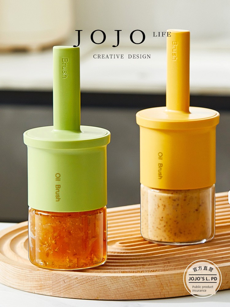 Jojo's L. Pd. Crown. Kitchen Food Grade Oil Brush For Home High Temperature Resistant Oil Bottle Brushing Oil | Glass Crown