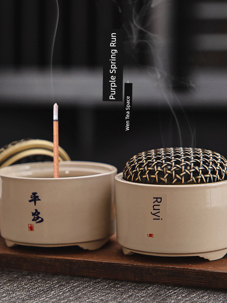 Jojo's L. Pd. Ziquan Stream. Incense Burner Incense Burner For Home Indoor Incense Burner Stoneware Joss-Stick | Du Tang