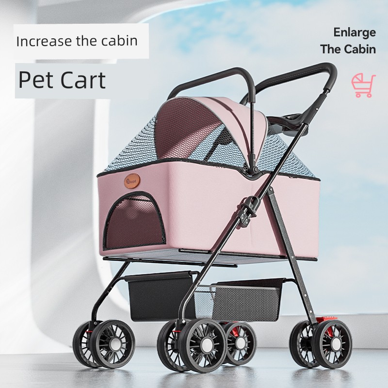 Outdoor Lightweight Foldable Dog Walking Cat Pet Stroller