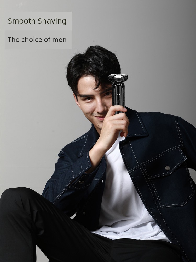 Ox Shaver Electric Men Shaver Shaver Fully Washable Razor Rechargeable Portable Genuine Goods