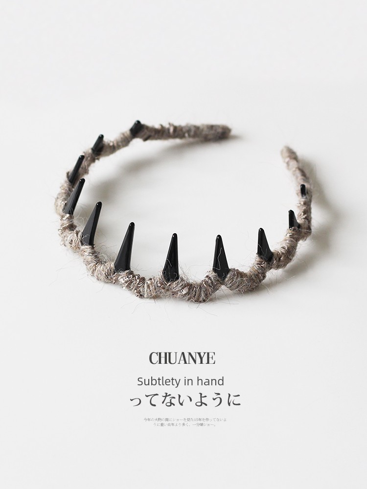 Kawano Black Tooth Knitted Headband High Skull Top Headband Female 2024 New Arrival Classy Hair Accessories Hair Fixer Outer Tooth Joker Hairclip