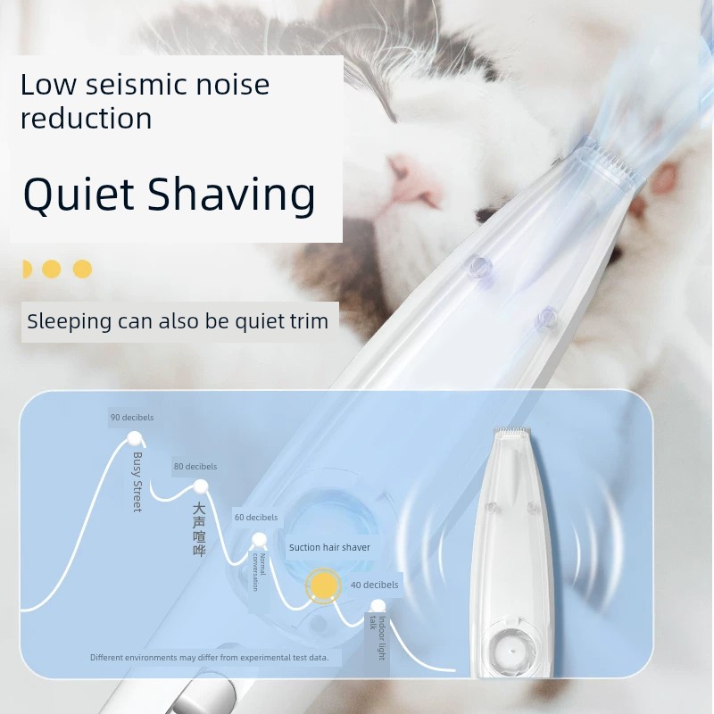 Cat Foot Shaving Device Shaving Push Hair Suction Clippers Trimming Foot Bottom Handy Gadget Electric Clipper for Pet and Dog