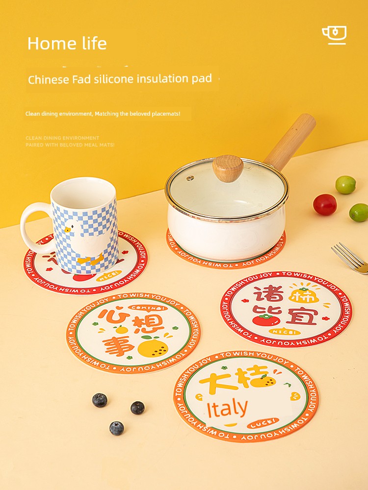 Heat Proof Mat Dining Table Cushion Anti-Scald Placemat For Home Cushion Bowl Mat Dish Mat Plate Vegetable Mat Pot Mat Coaster Ins Style