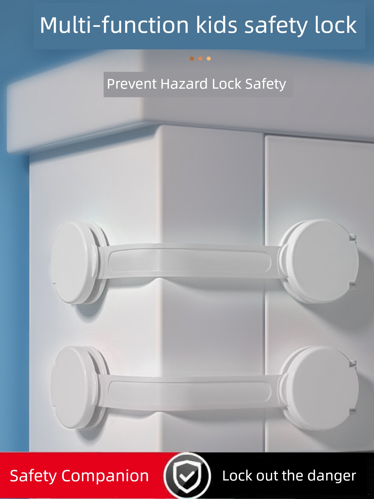 Drawer Buckle Anti-Baby Safety Lock Baby Child Protective Drawer Lock Cabinet Door Refrigerator Cabinet Sliding Door Anti-Open Child Lock