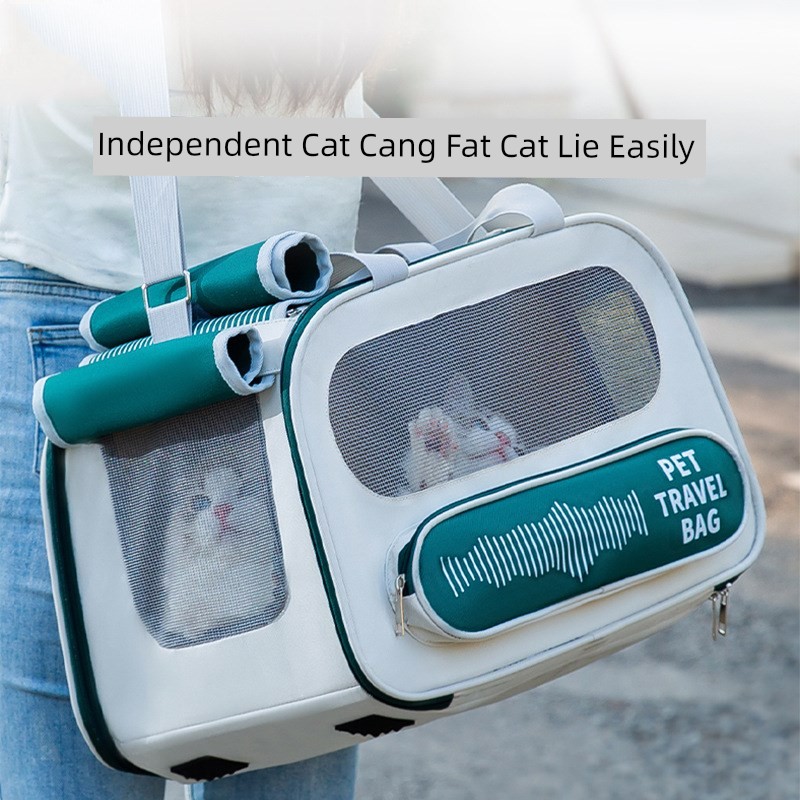 Zoo ● Hippie Dog Large Capacity out U Bag Cat Bag out Portable Vehicle-Mounted Breathable Shoulder Bag Pet Backpack