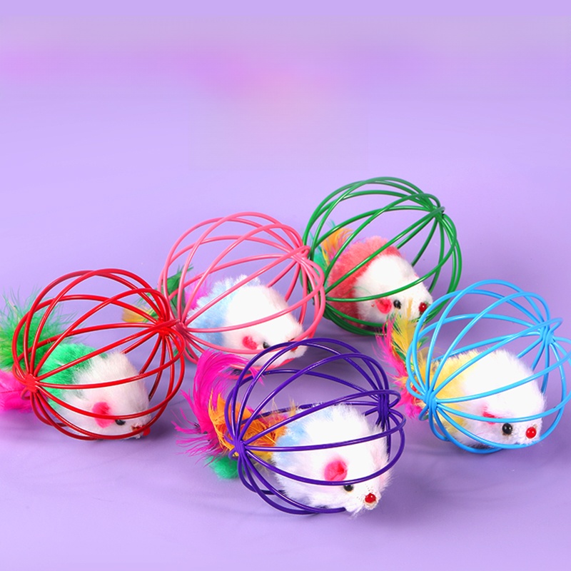 Cage Mouse Self-Hi Toy Ball Bell Kitty