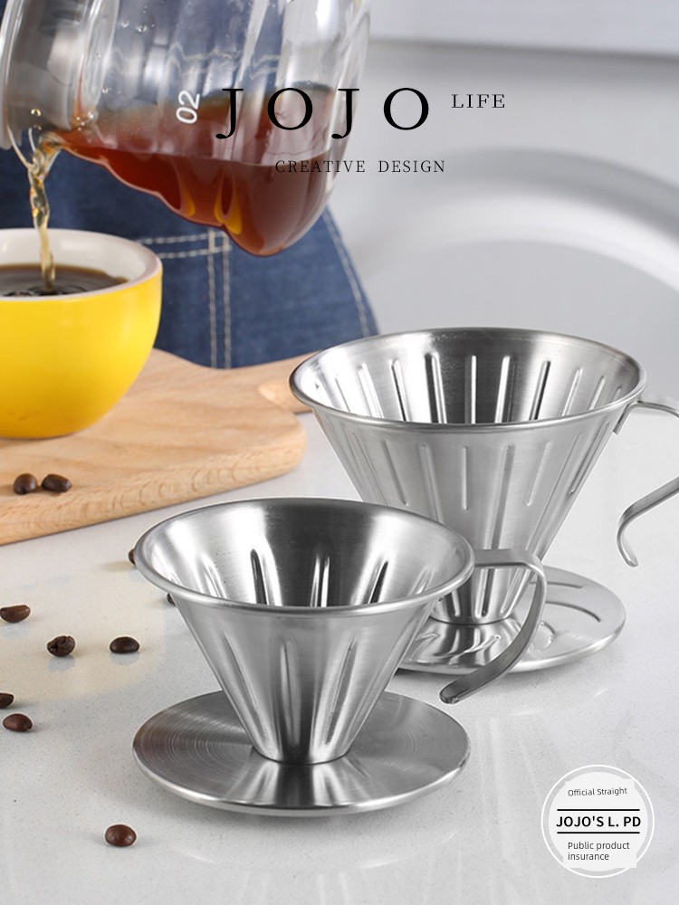 Jojo's L. Pd. Spea.304 Stainless Steel Filter Cup Hand Wash Pot Drip Type Drops Filter Funnel | Broadcast