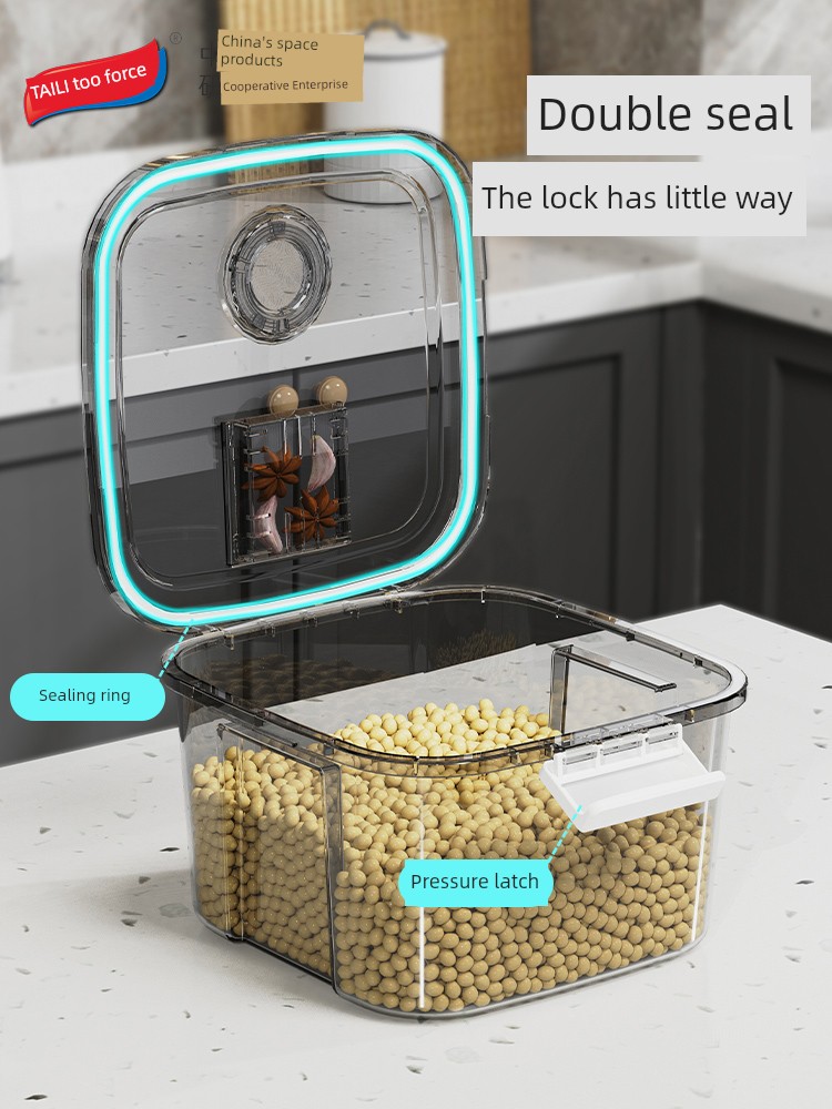 Taili Rice Bucket For Home Insect-Proof Moisture-Proof Rice Container Enlarged M Storage Box Thickened Seal Rice Bin Flour Storage Tank