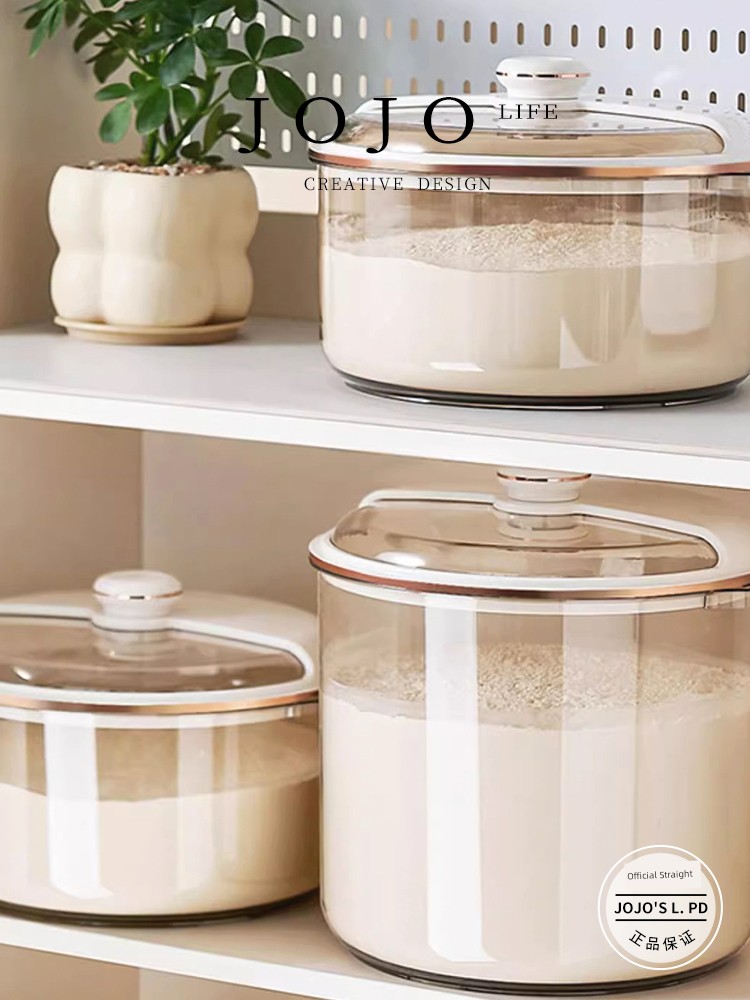 Jojo's L. Pd. Mr. Grocery. Rice Bucket Moisture-Proof Sealed Flour Storage Food Grade Rice Jar | Environmental-Friendly