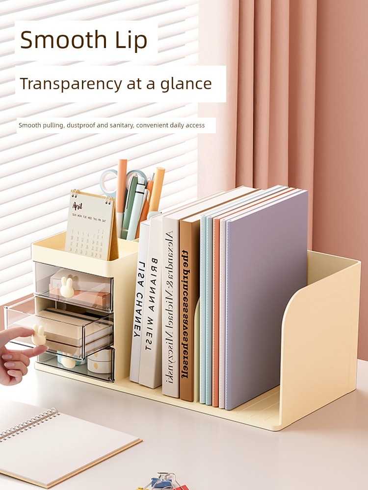 Student Office Shelf Office Desk Surface Panel Multifunctional Stationery Box Desk Storage Box Drawer Office Station Handy Gadget Cosmetic Storage Shelf Stationery Multifunctional Glove Box