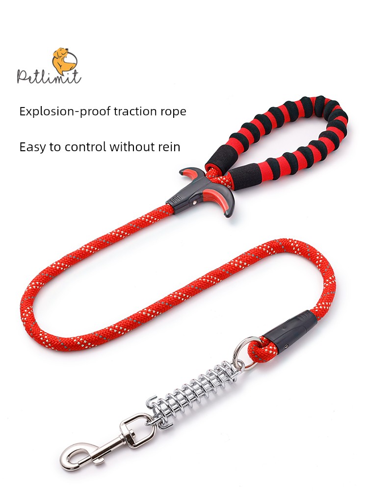 Dog Tow Rope Collar Dog Walking Chain Medium Large Dog Explosion-Proof Pet Dog Chain Labrador Supplies